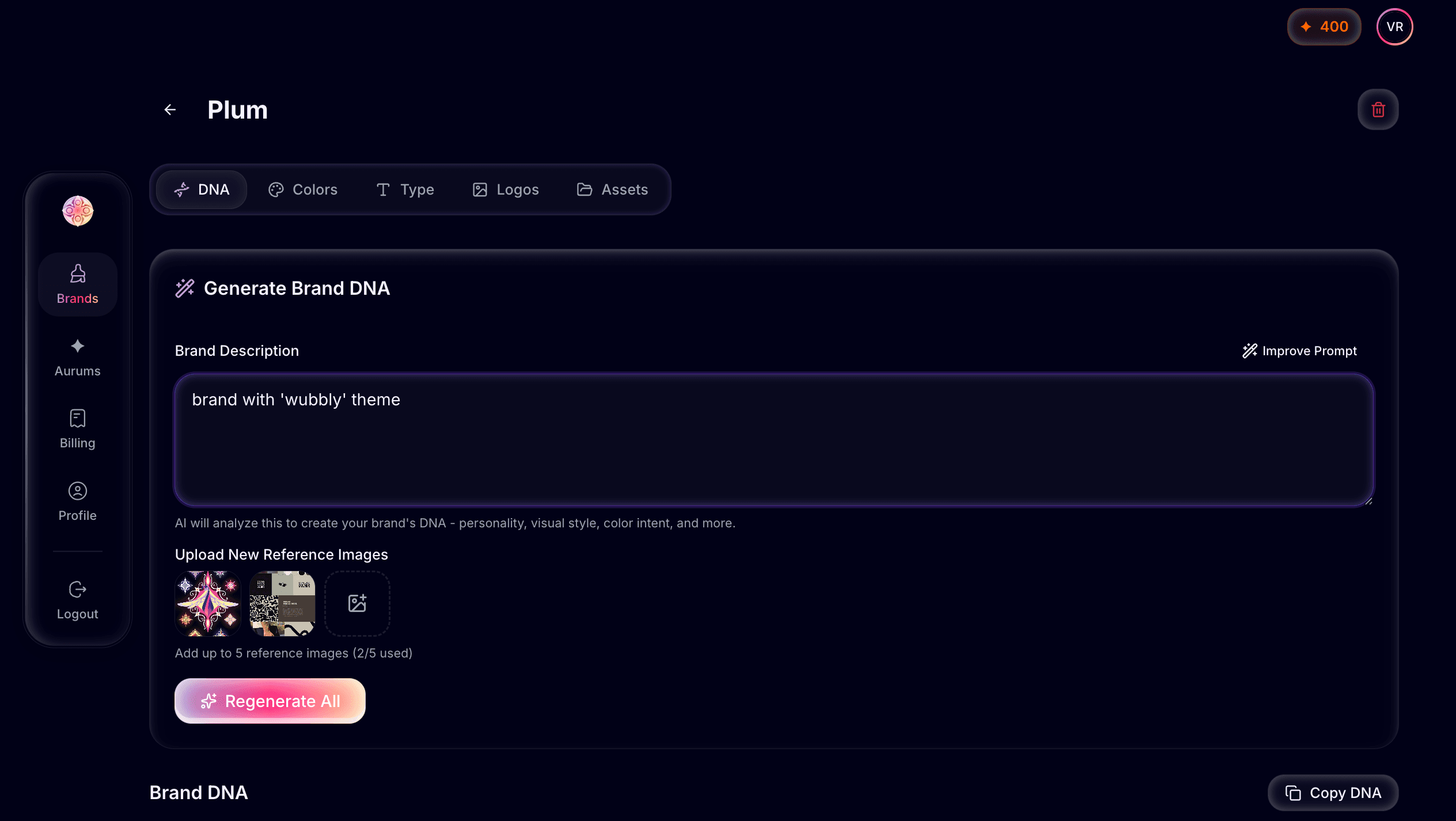 AlchemyGen Dashboard